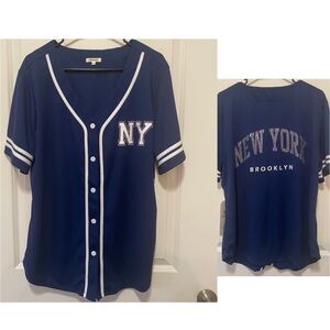 Blue NY Women's Jersey Top